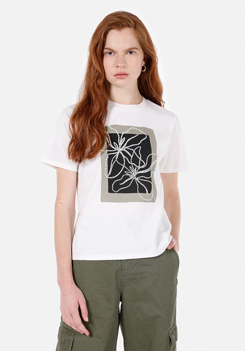 Зображення Футболка З Коротким Рукавом Жіноча Біла  Cl1072539