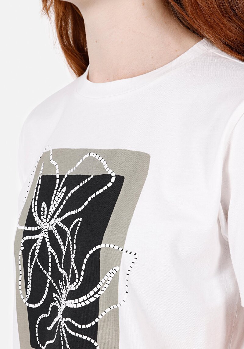 Показати інформацію про Футболка З Коротким Рукавом Жіноча Біла  Cl1072539