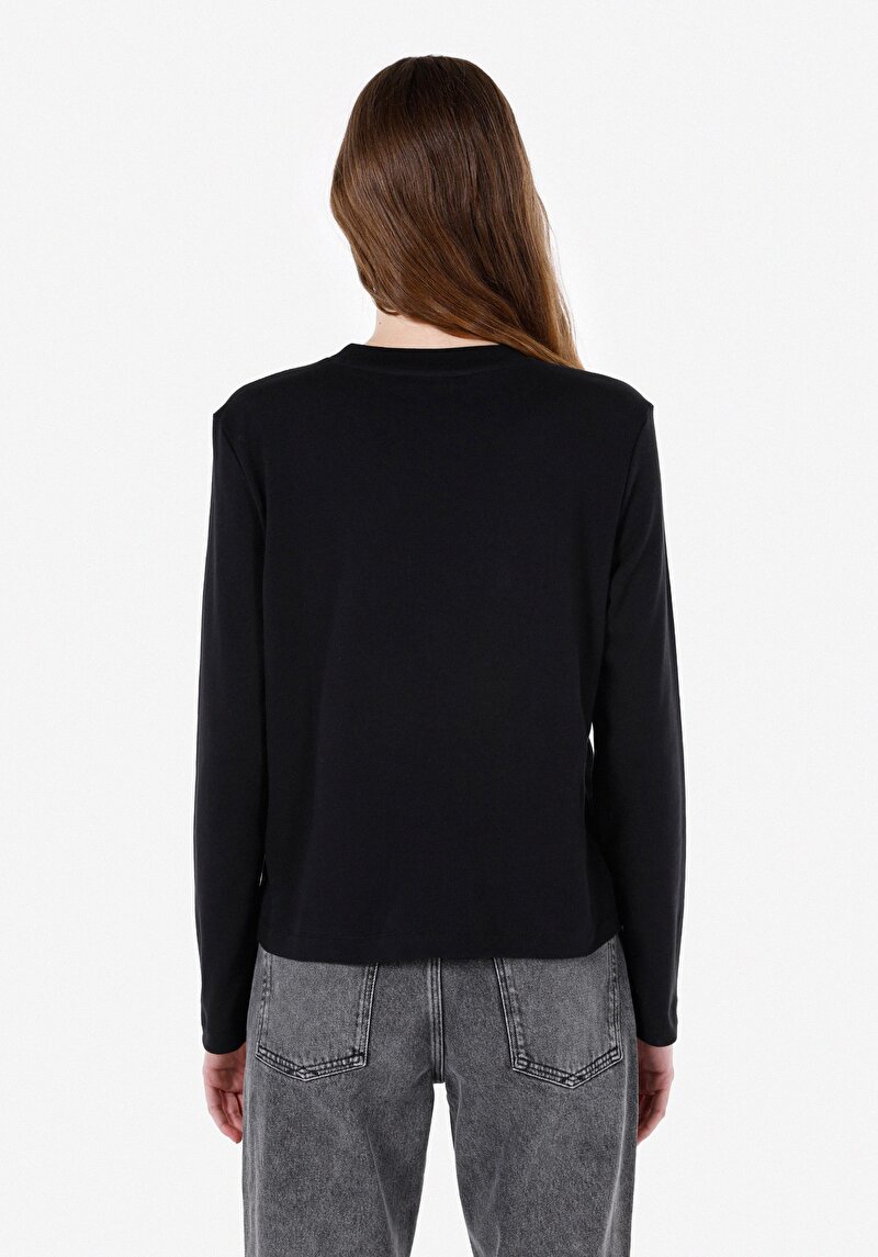 Зображення Футболка З Довгим Рукавом Жіноча Чорна  Cl1072549