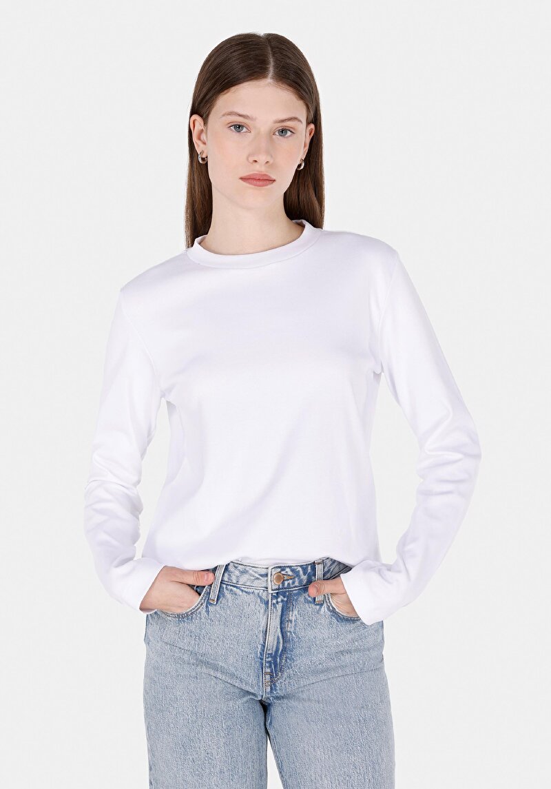 Зображення Футболка З Довгим Рукавом Жіноча Біла  Cl1072549