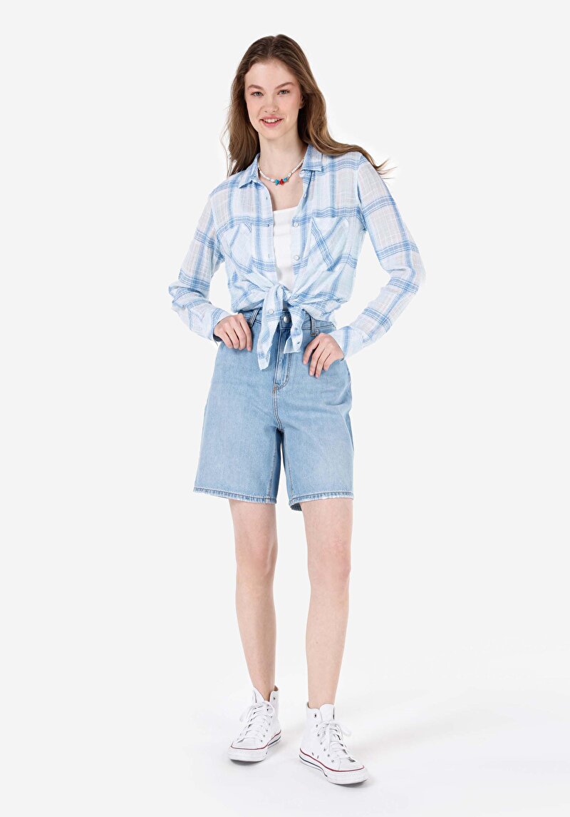 Зображення Шорти Жіночі Блакитні Cl1069766