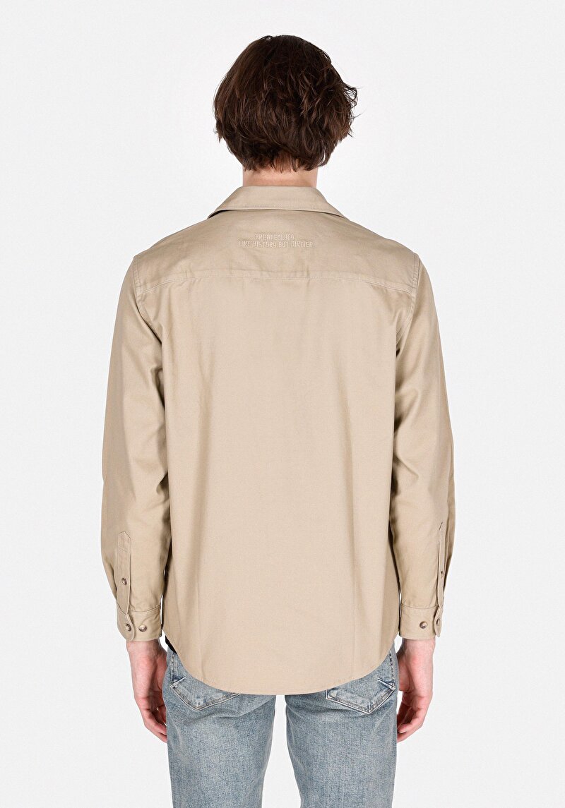 Зображення Сорочка З Довгим Рукавом Чоловіча Бежева Cl1070147