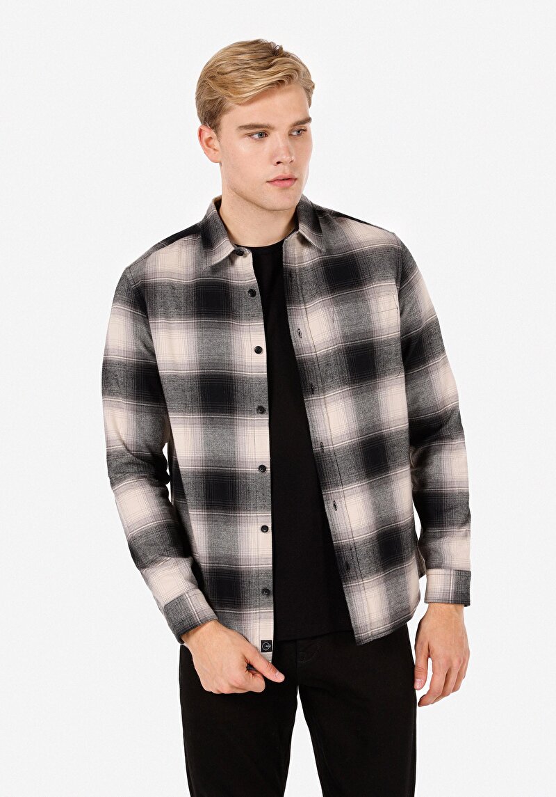 Зображення Сорочка З Довгим Рукавом Чоловіча Чорна Cl1072577