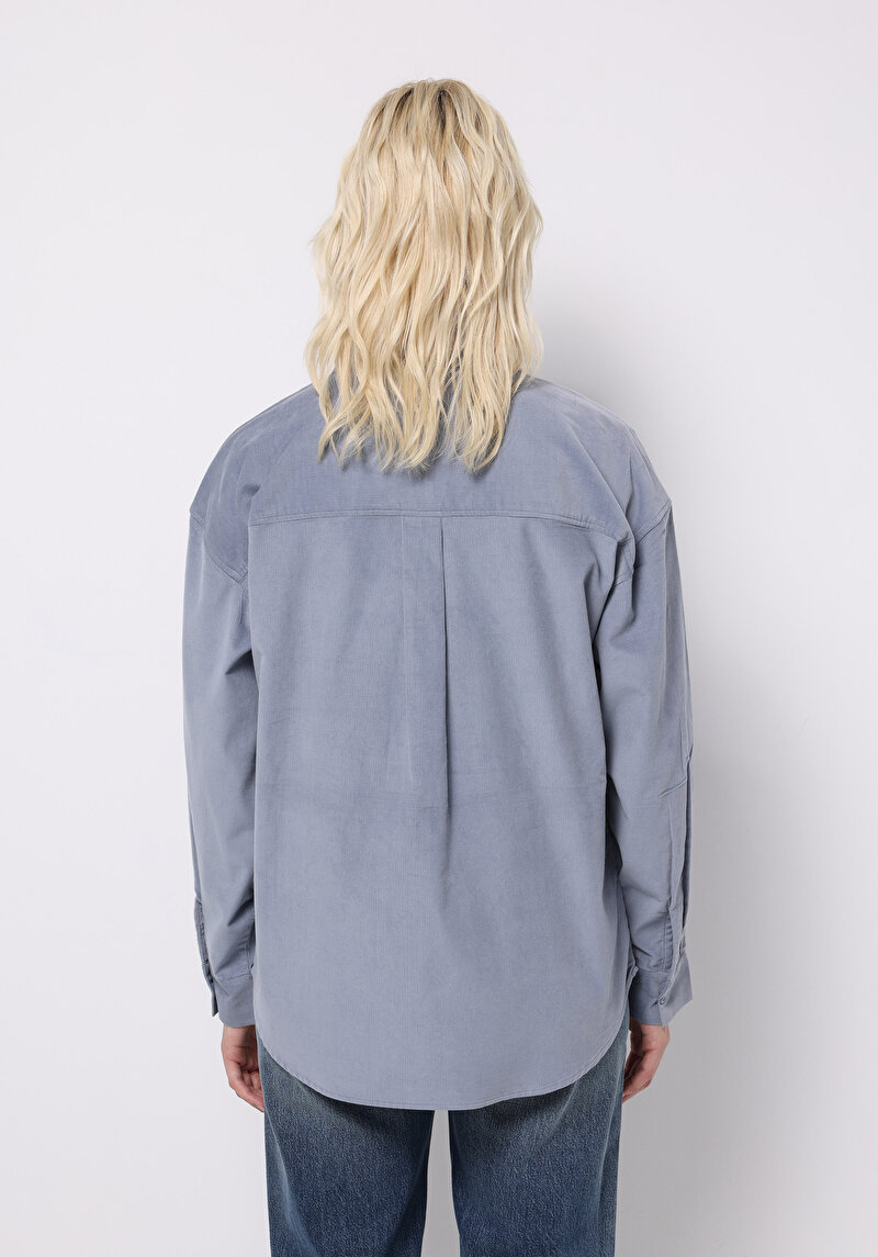 Показати інформацію про Сорочка З Довгим Рукавом Жіноча Блакитна  Cl1070171