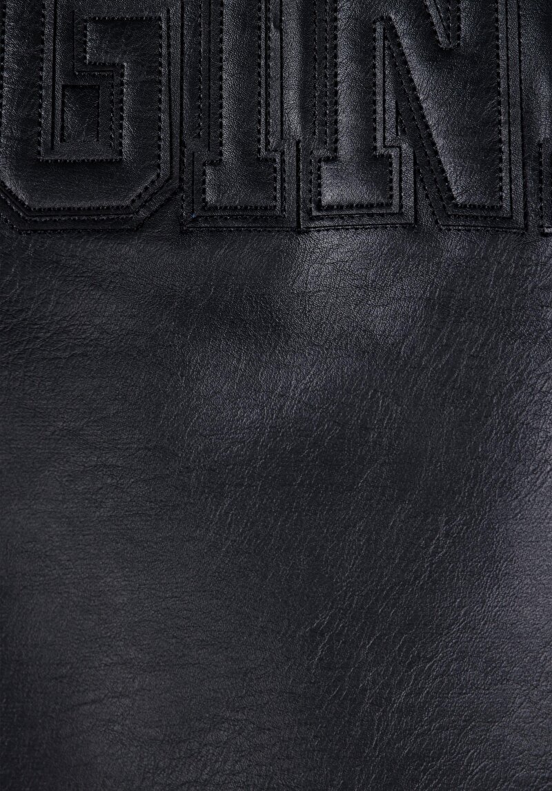 Показати інформацію про Куртка З Еко-шкіри Чоловіча Чорна  Cl1072653