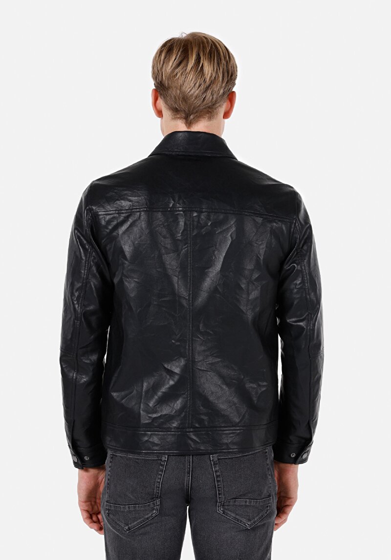 Зображення Куртка З Еко-шкіри Чоловіча Чорна Cl1072783