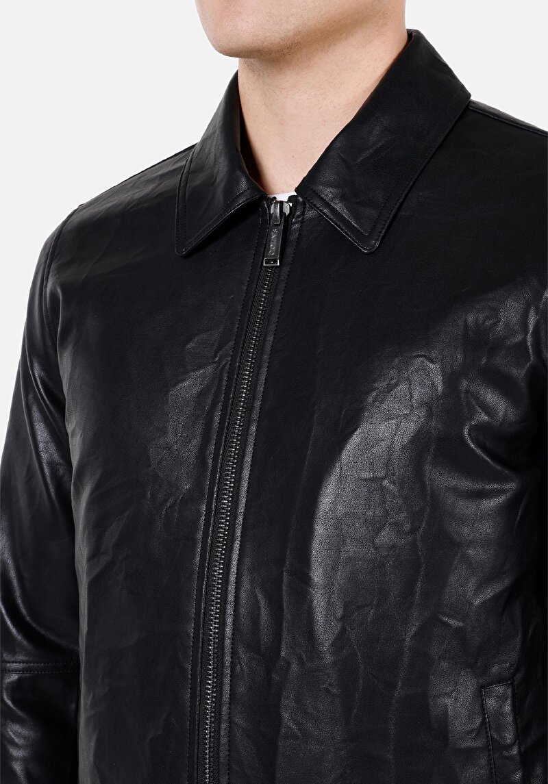 Зображення Куртка З Еко-шкіри Чоловіча Чорна Cl1072783
