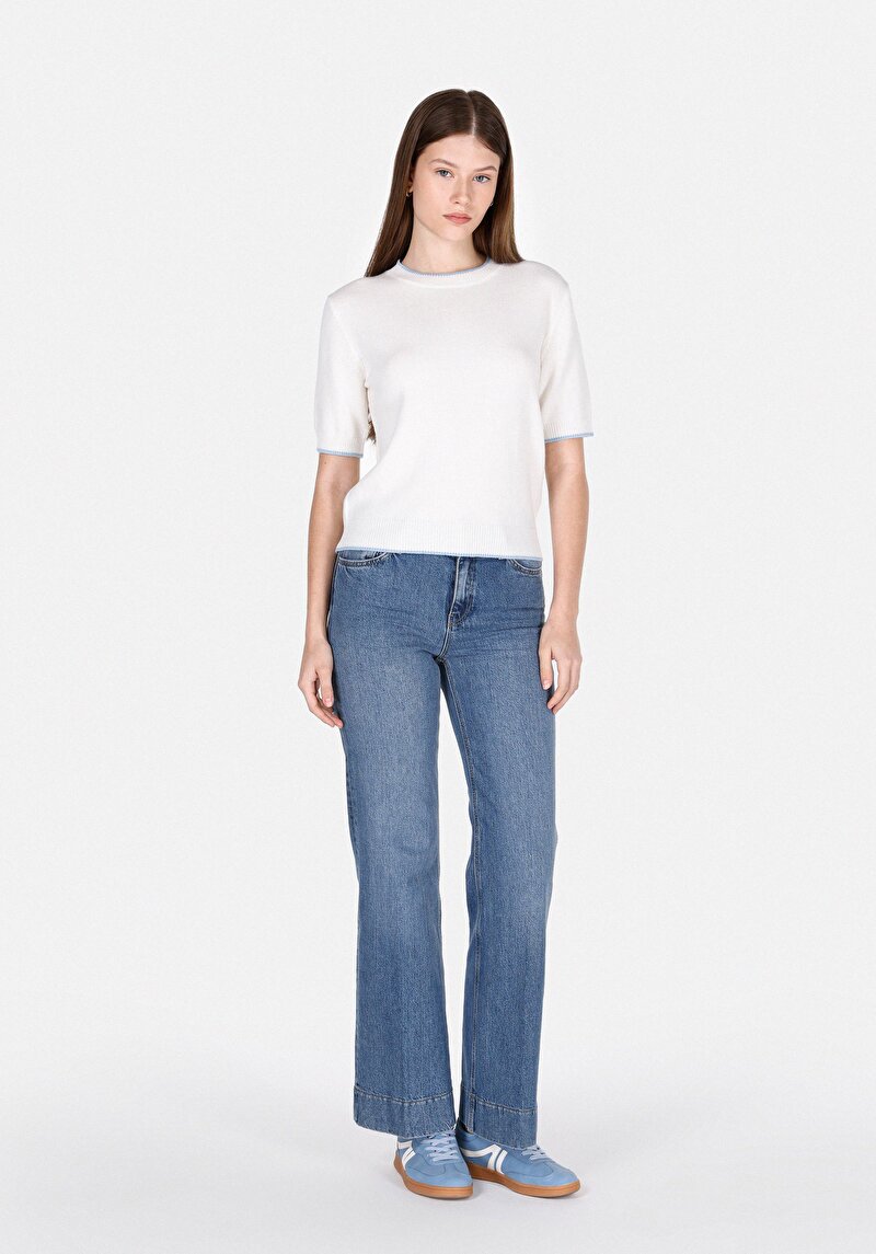 Показати інформацію про Светр Із Коротким Рукавом Жіночий Білий  Cl1073129