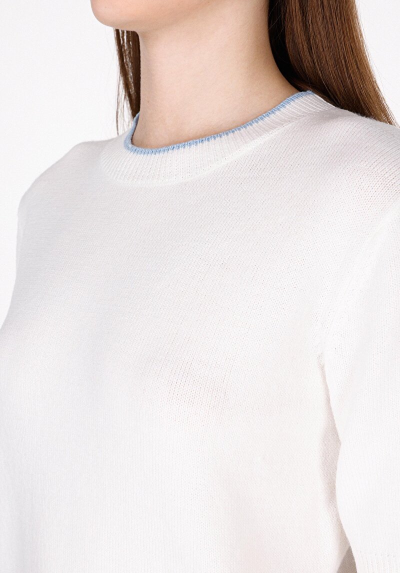 Показати інформацію про Светр Із Коротким Рукавом Жіночий Білий  Cl1073129