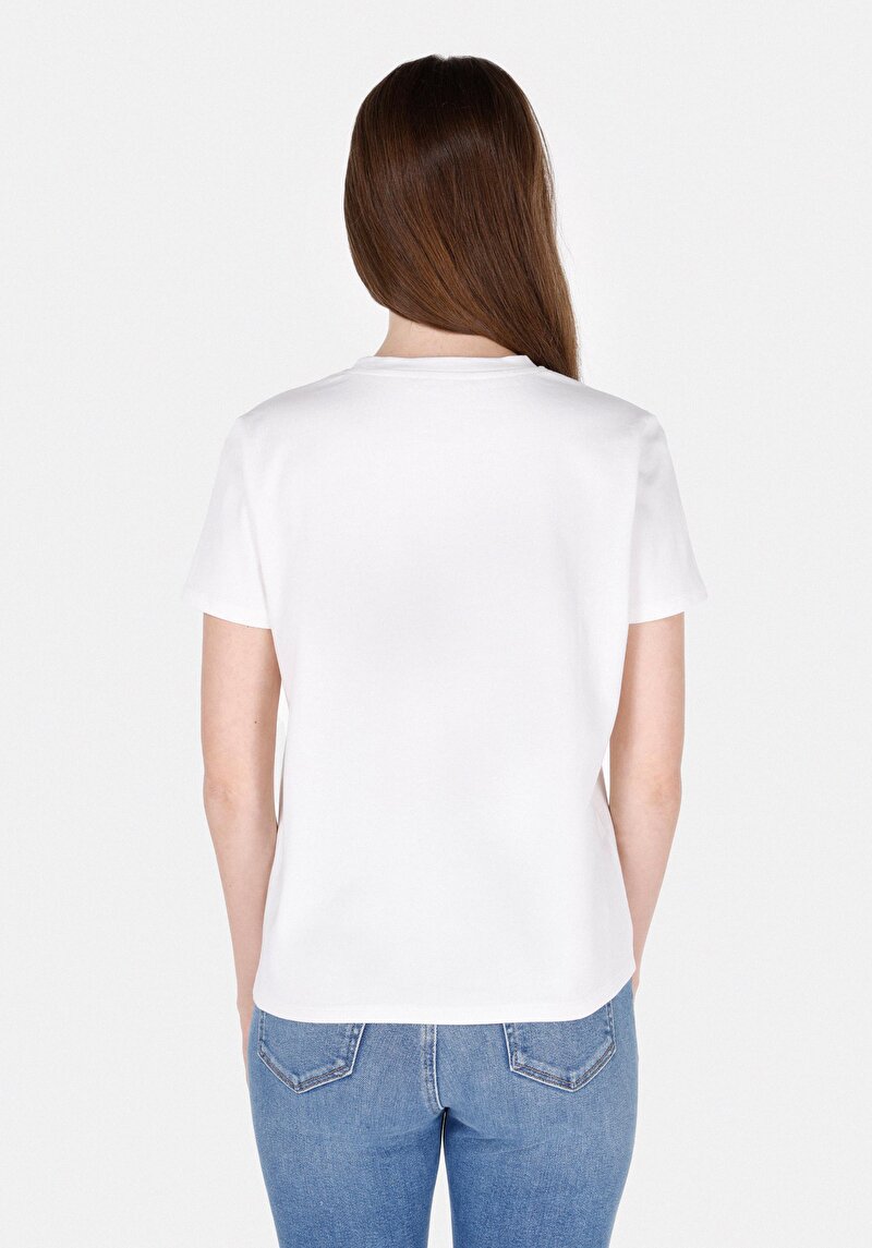 Показати інформацію про Футболка З Коротким Рукавом Жіноча Біла  Cl1073154