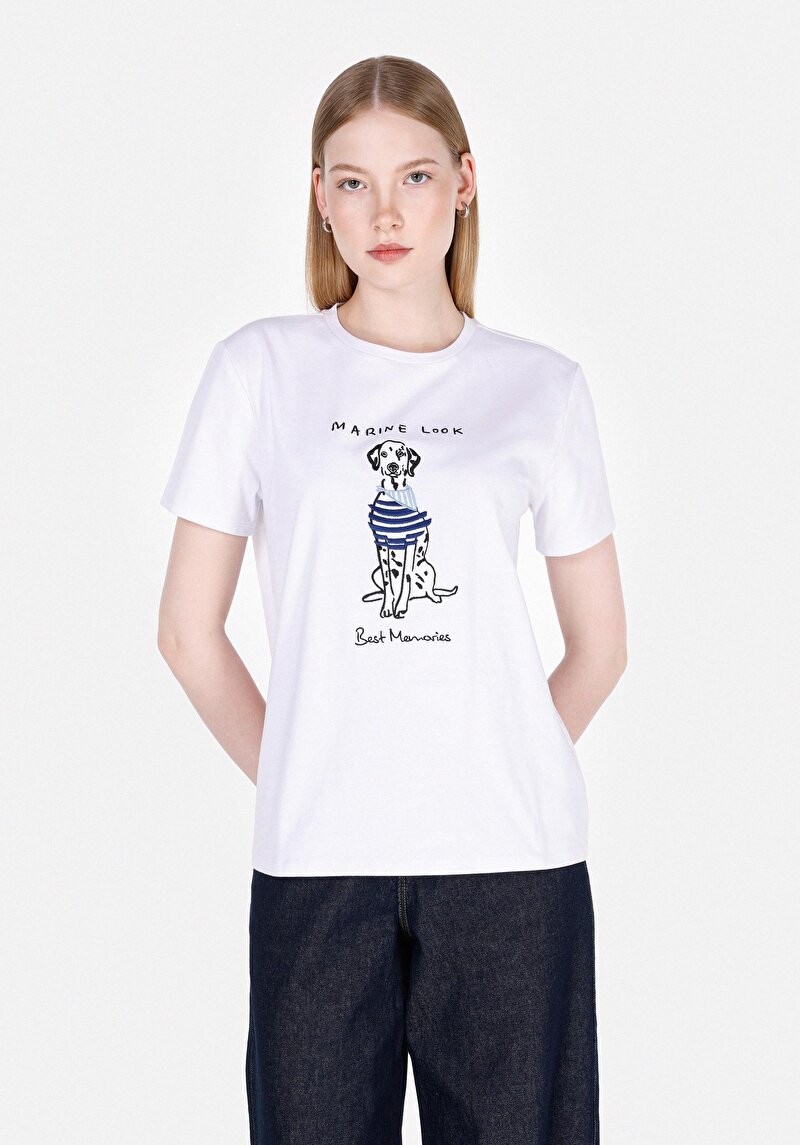 Зображення Футболка З Коротким Рукавом Жіноча Біла  Cl1073197