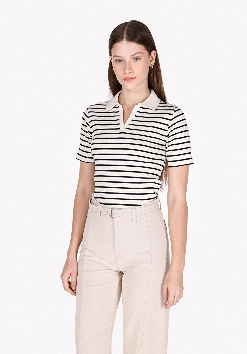 Зображення Поло З Коротким Рукавом Жіноче Чорне  Cl1073207