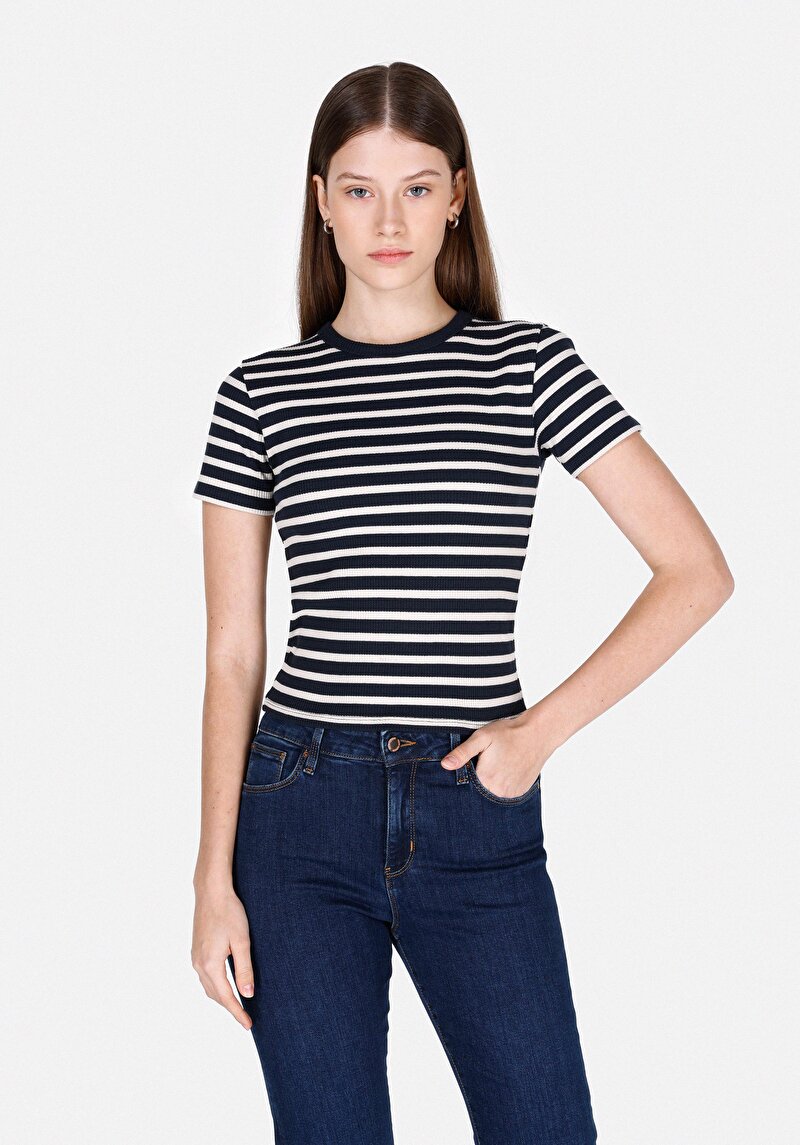 Зображення Футболка З Коротким Рукавом Жіноча Синя  Cl1073208