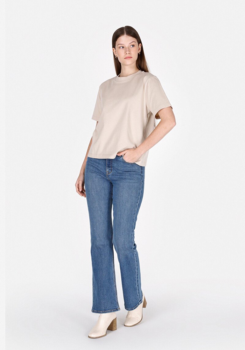 Показати інформацію про Футболка З Коротким Рукавом Жіноча Бежева  Cl1073445