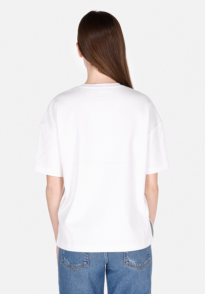 Показати інформацію про Футболка З Коротким Рукавом Жіноча Біла  Cl1073463