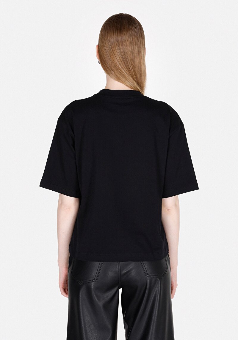 Показати інформацію про Футболка З Коротким Рукавом Жіноча Чорна  Cl1073464