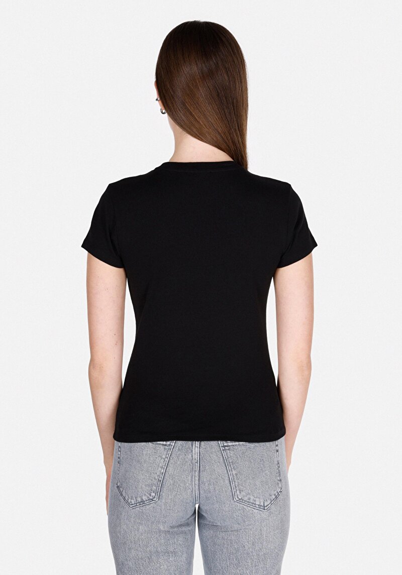 Показати інформацію про Футболка З Коротким Рукавом Жіноча Чорна  Cl1073597
