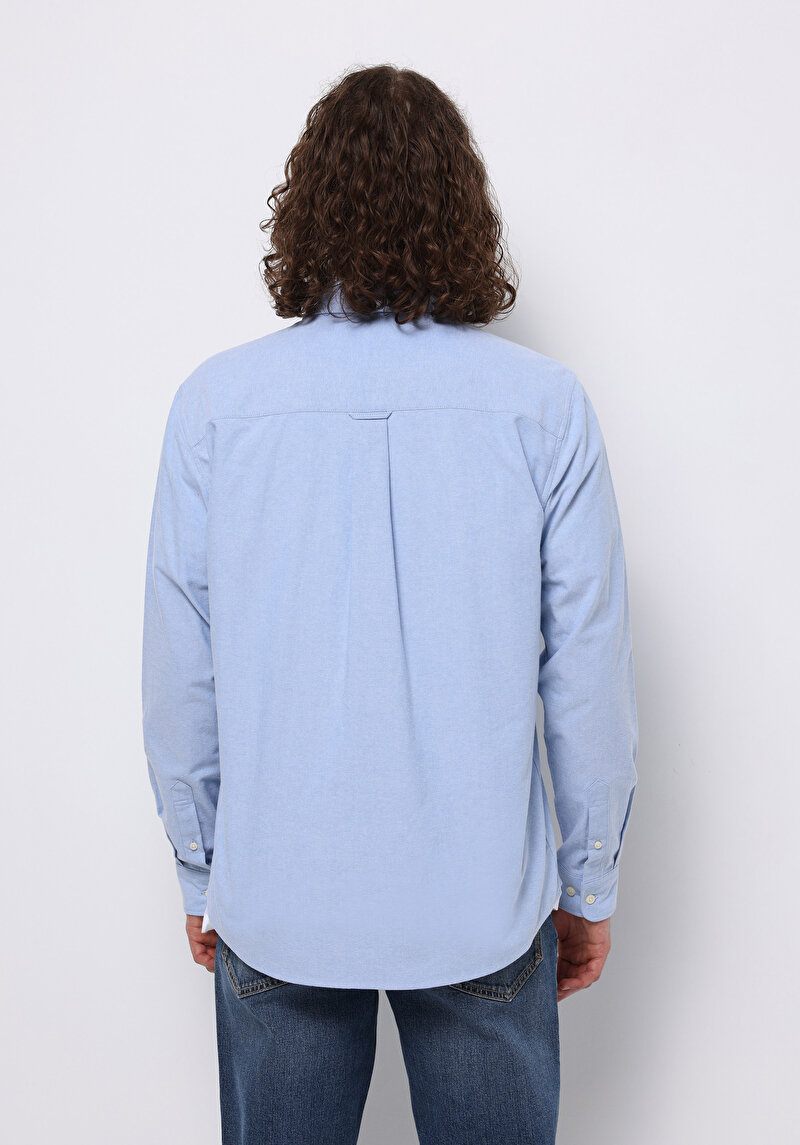 Зображення Сорочка З Довгим Рукавом Чоловіча Блакитна Cl1073845
