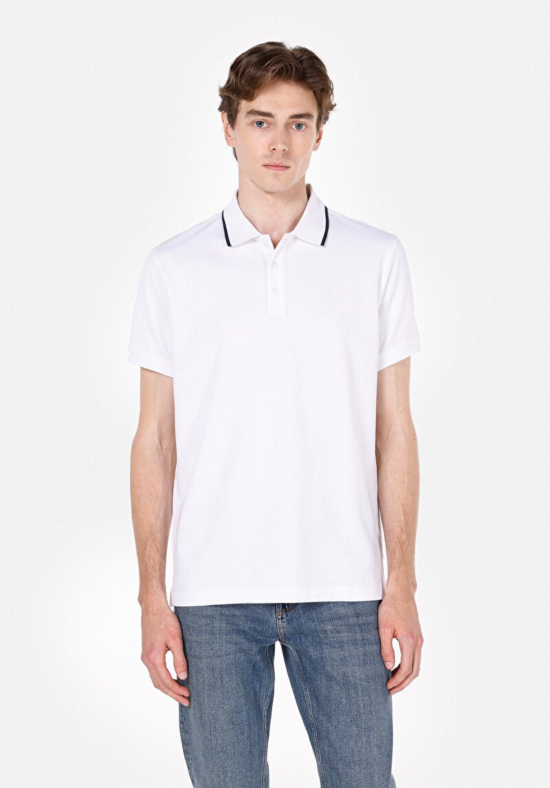 Зображення Поло З Коротким Рукавом Чоловіче Біле  Cl1073958