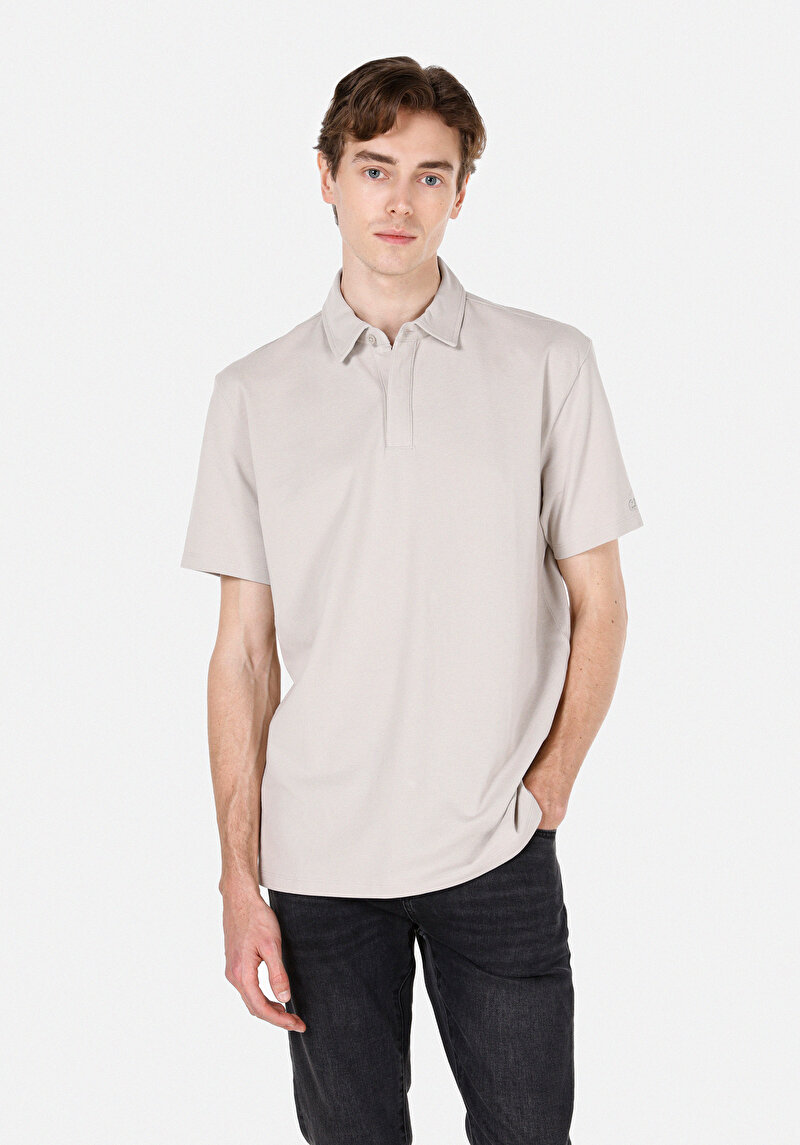 Зображення Поло З Коротким Рукавом Чоловіче Сіре  Cl1073959