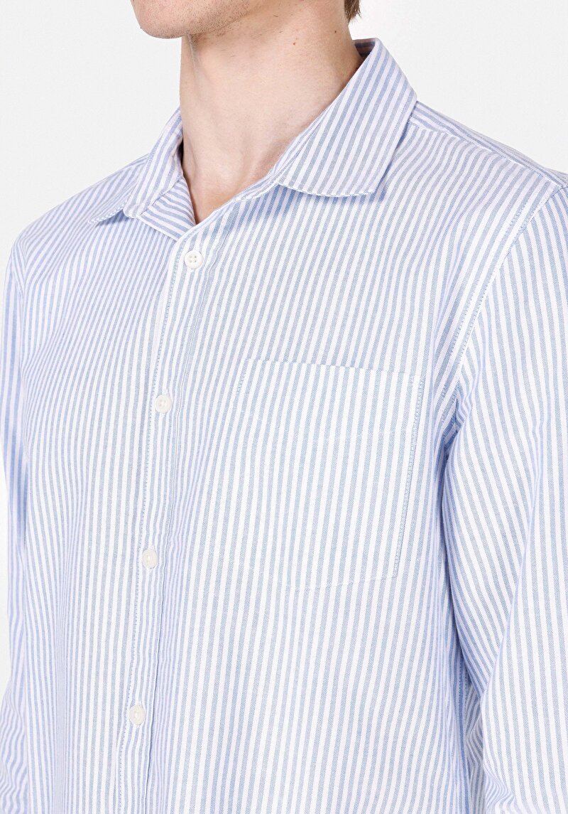 Зображення Сорочка З Довгим Рукавом Чоловіча Блакитна Cl1074004