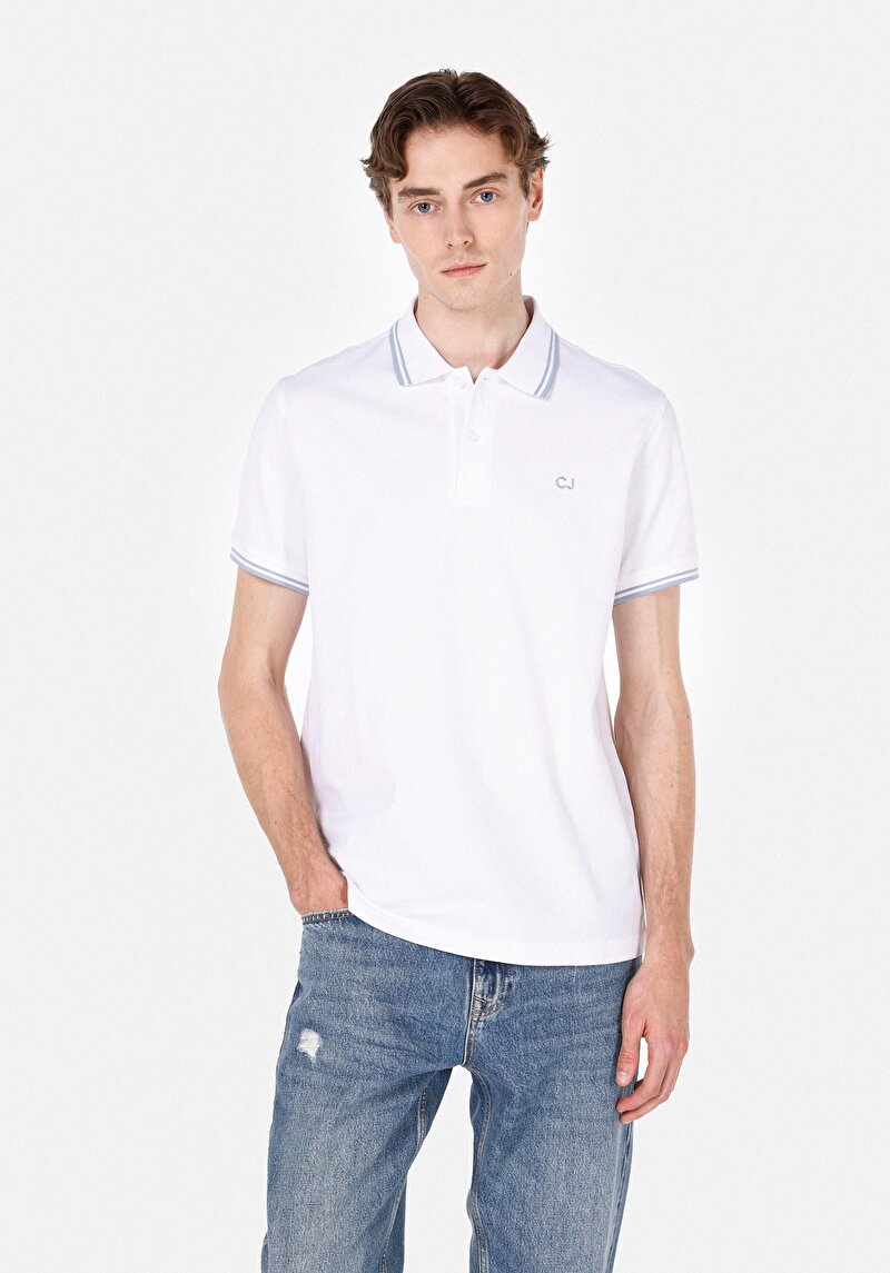 Зображення Поло З Коротким Рукавом Чоловіче Біле  Cl1074313
