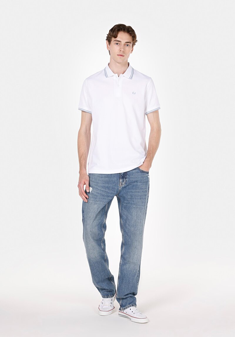 Показати інформацію про Поло З Коротким Рукавом Чоловіче Біле  Cl1074313