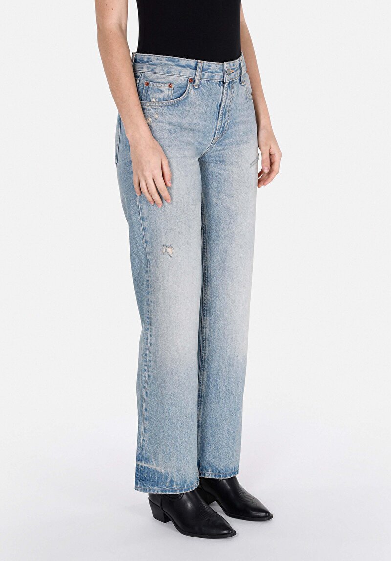 Зображення Джинси Жіночі Блакитні Прямого Крою Cl1074523