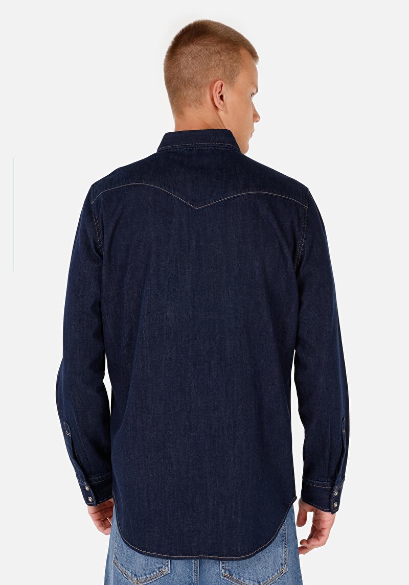 Показати інформацію про Сорочка З Довгим Рукавом Чоловіча Блакитна  Cl1071358