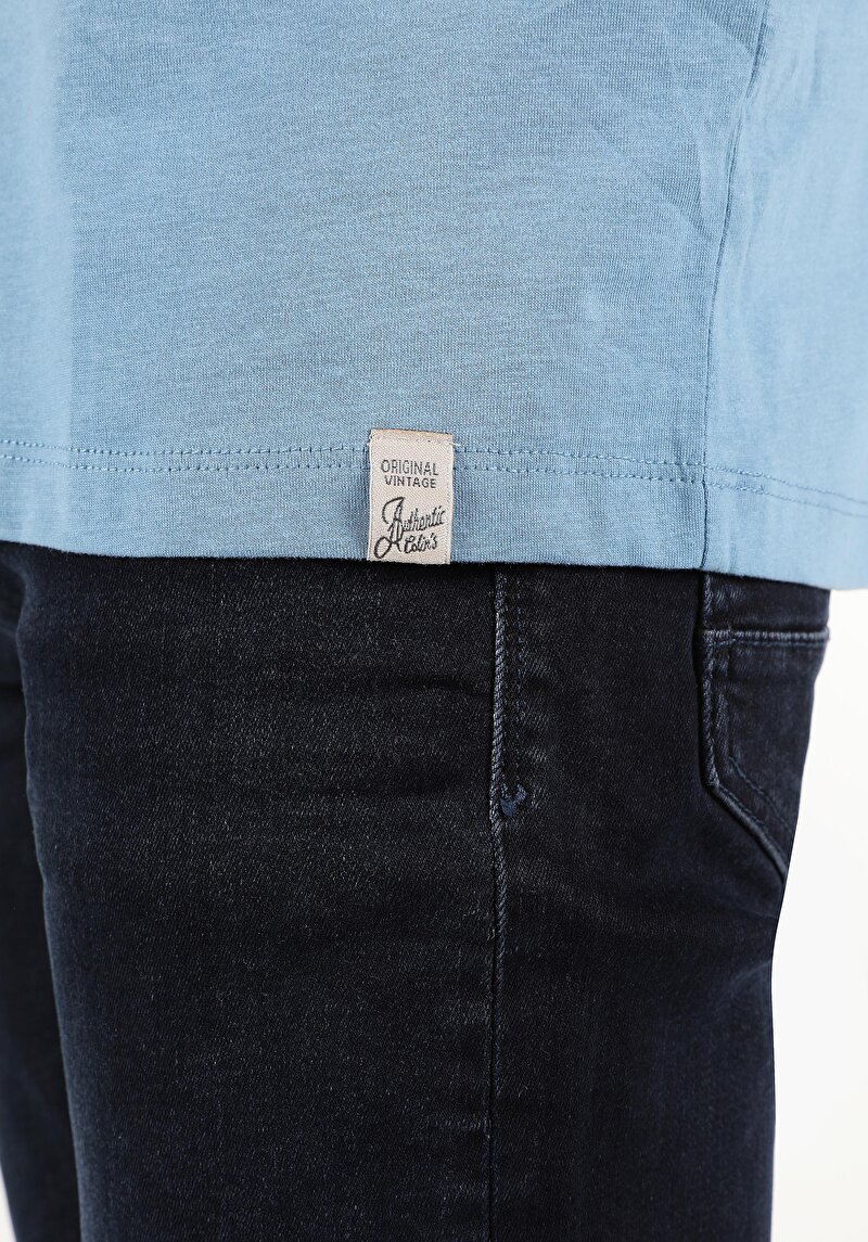 Показати інформацію про Футболка З Коротким Рукавом Чоловіча Блакитна  Cl1058592