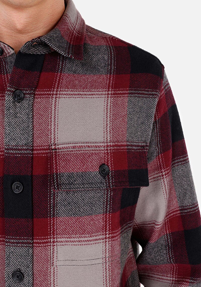 Показати інформацію про Сорочка З Довгим Рукавом Чоловіча Бордова  Cl1070827