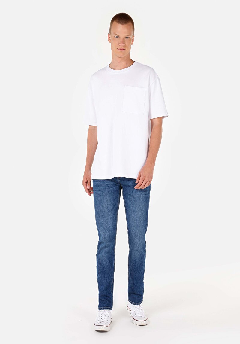 Зображення 044 Karl Джинси Чоловічі Блакитні Прямого Крою Cl1071654