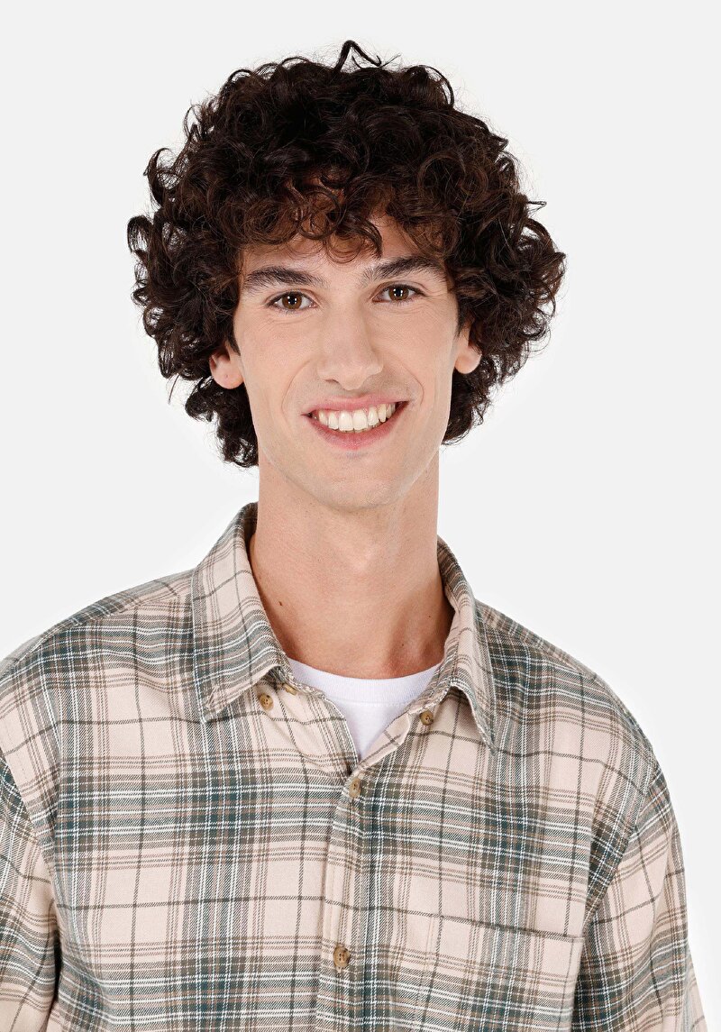 Показати інформацію про Сорочка З Довгим Рукавом Чоловіча Бежева  Cl1070842