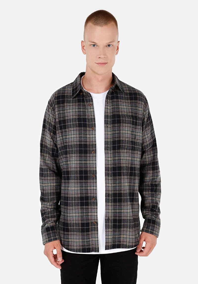 Зображення Сорочка З Довгим Рукавом Чоловіча Зелена Cl1070842