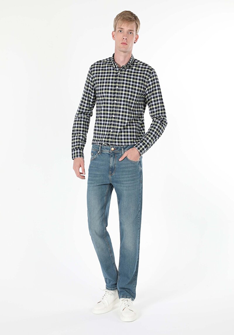 Зображення 045 David Джинси Чоловічі Блакитні Класичного Крою Cl1060492