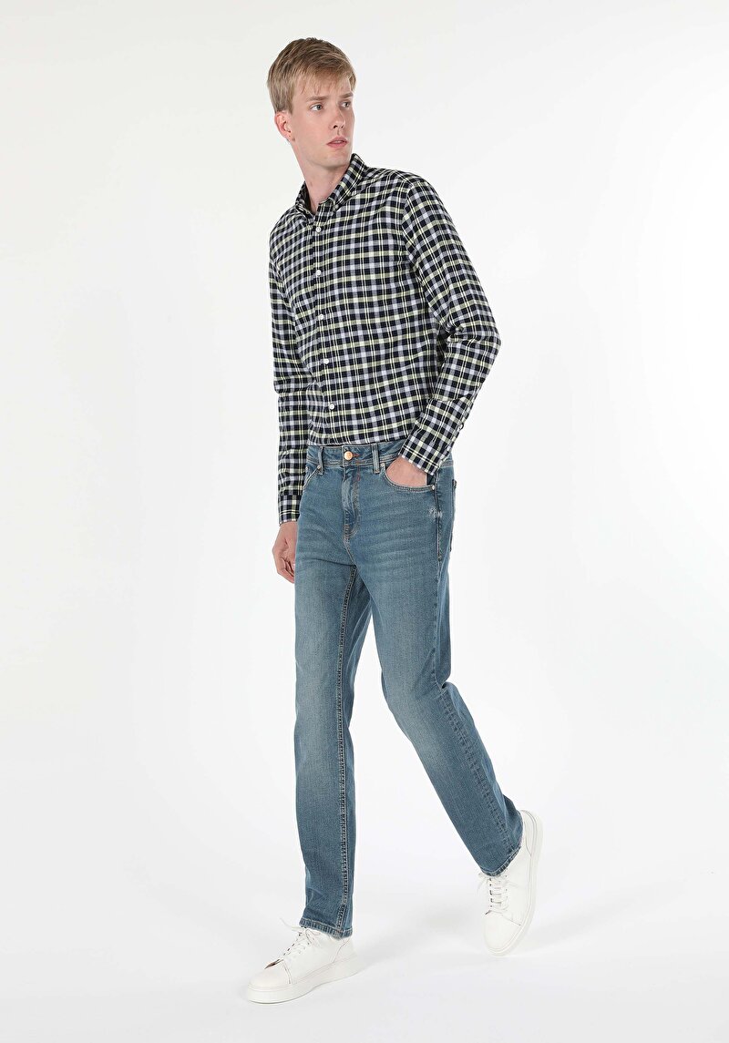 Зображення 045 David Джинси Чоловічі Блакитні Класичного Крою Cl1060492