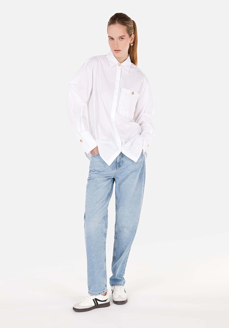 Показати інформацію про Сорочка З Довгим Рукавом Жіноча Біла  Cl1070866