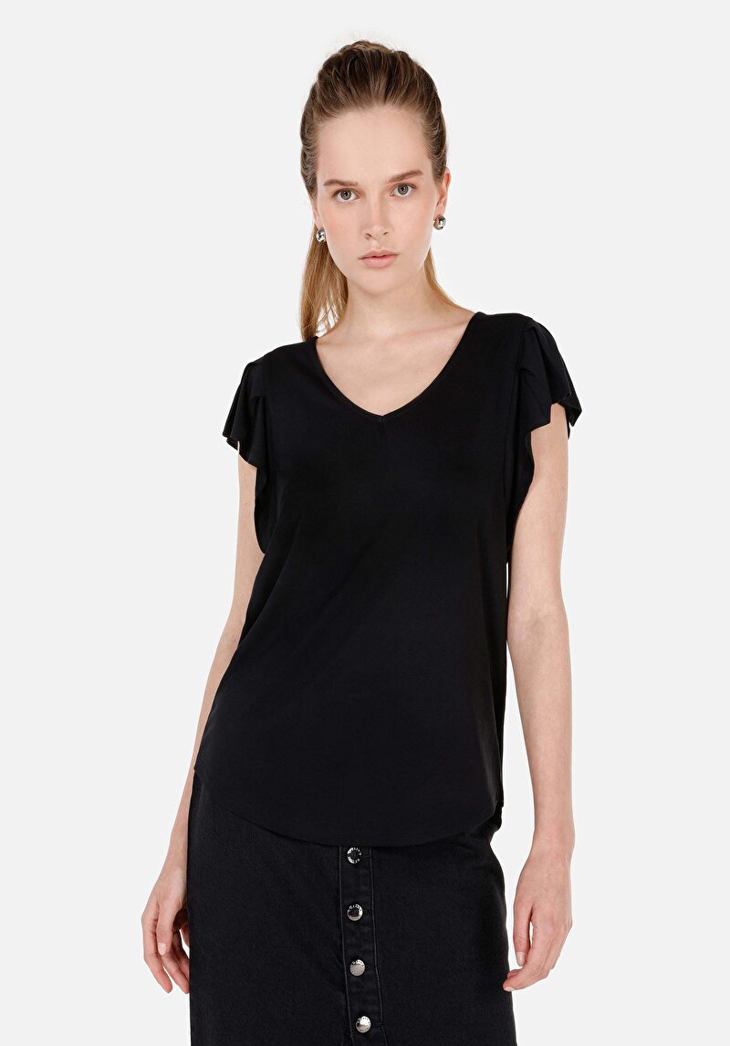 Зображення Футболка З Коротким Рукавом Жіноча Чорна  Cl1070868