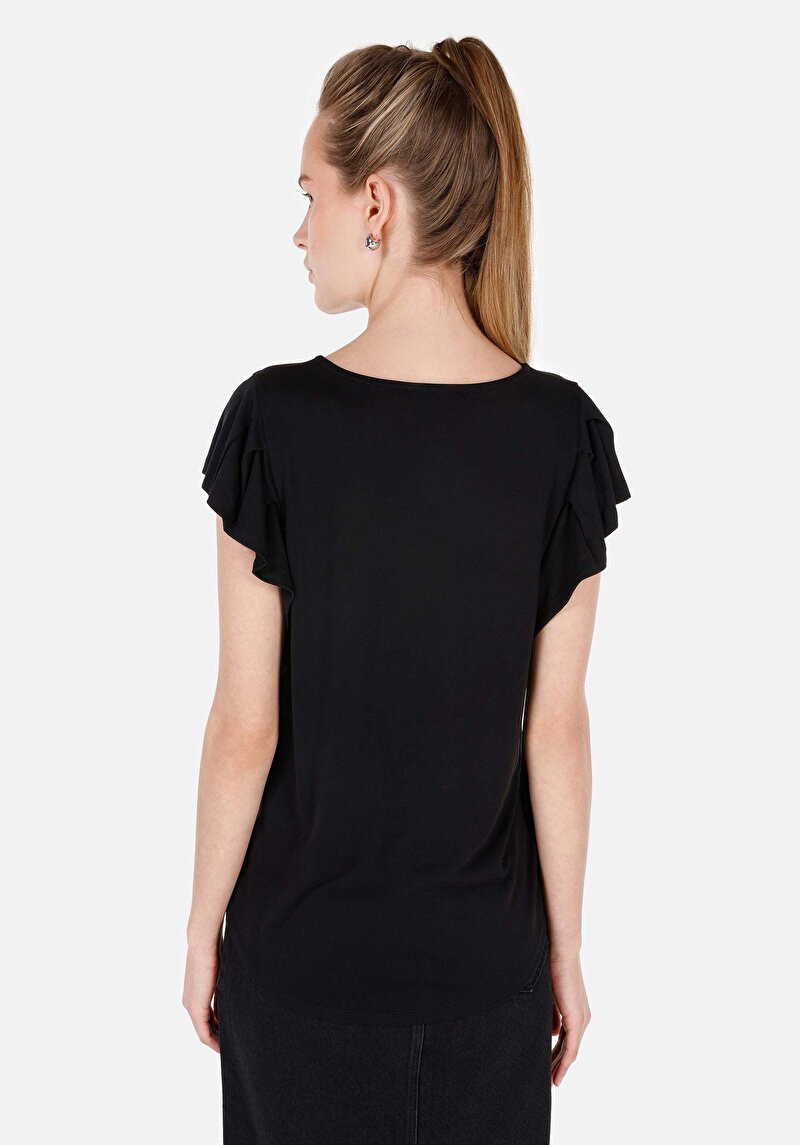 Показати інформацію про Футболка З Коротким Рукавом Жіноча Чорна  Cl1070868