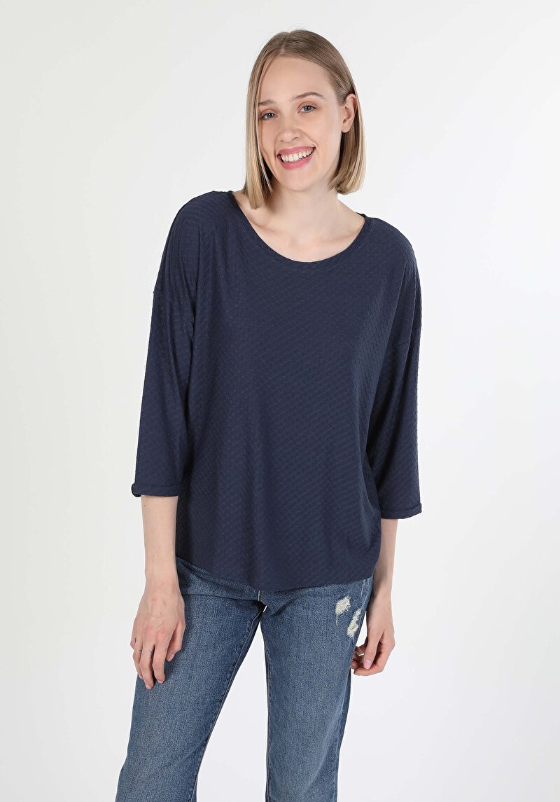 Показати інформацію про Футболка З Довгим Рукавом Жіноча Синя  Cl1060591