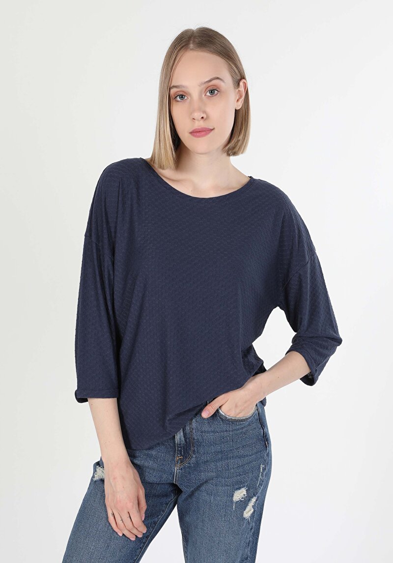 Показати інформацію про Футболка З Довгим Рукавом Жіноча Синя  Cl1060591