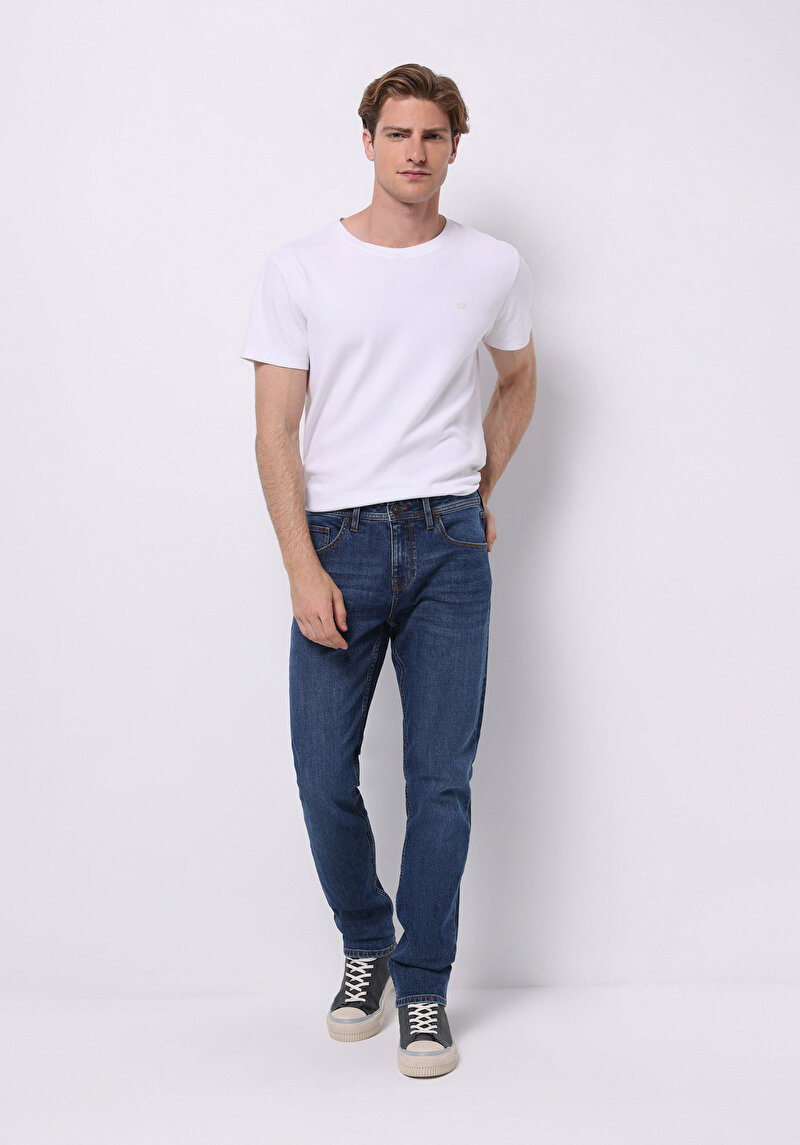 Зображення 044 Karl Джинси Чоловічі Блакитні Прямого Крою Cl1071716