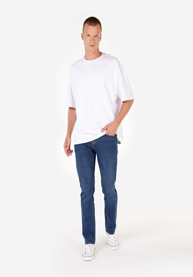 Зображення 044 Karl Джинси Чоловічі Блакитні Прямого Крою Cl1071716