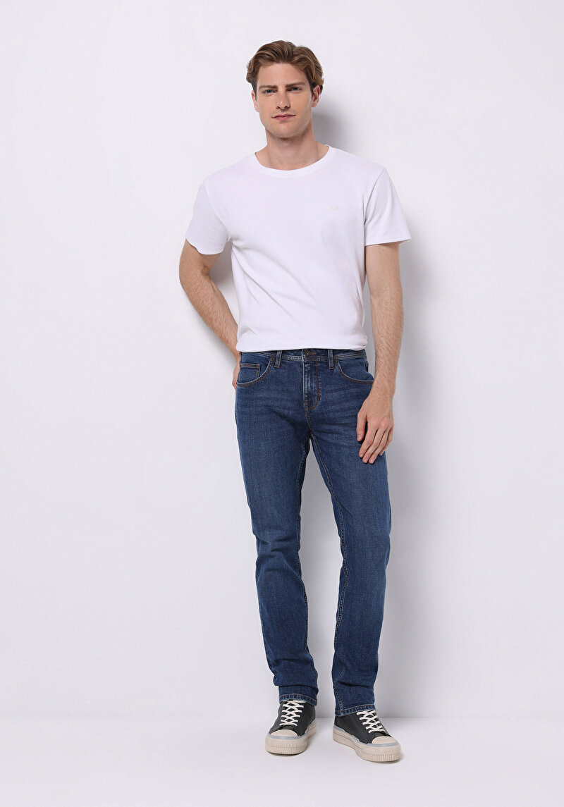 Зображення 044 Karl Джинси Чоловічі Блакитні Прямого Крою Cl1071716