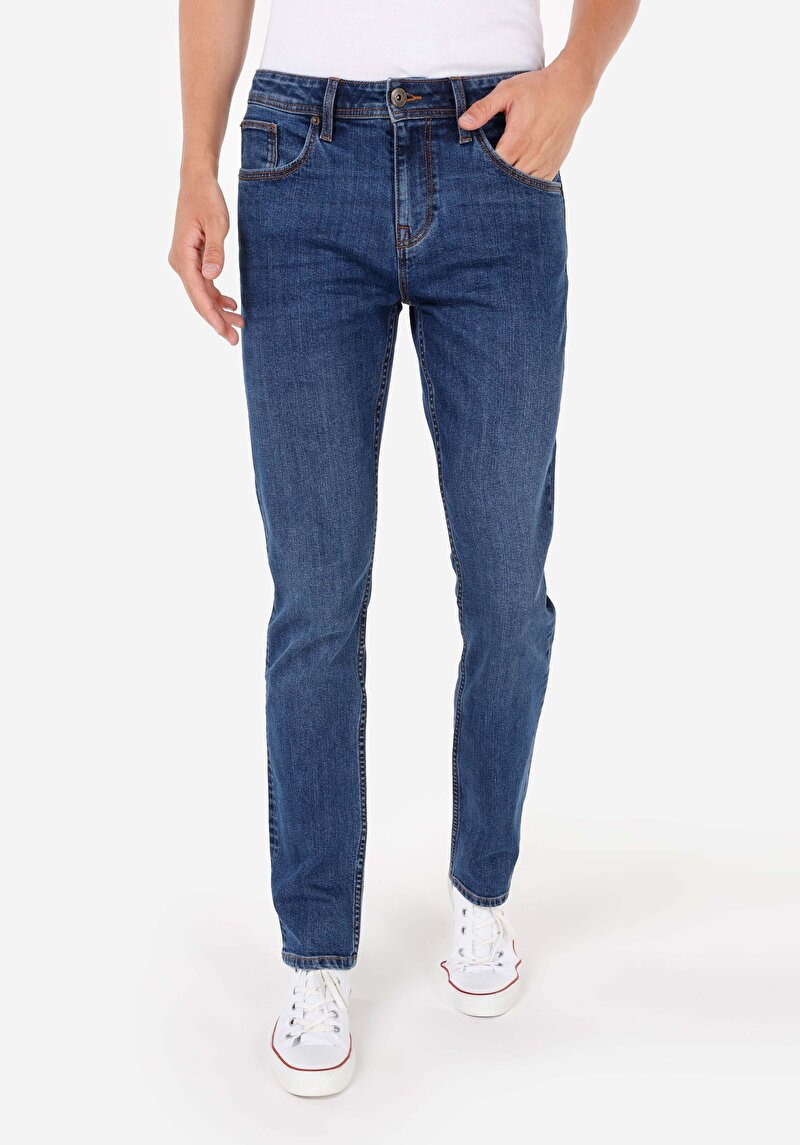 Зображення 044 Karl Джинси Чоловічі Блакитні Прямого Крою Cl1071716