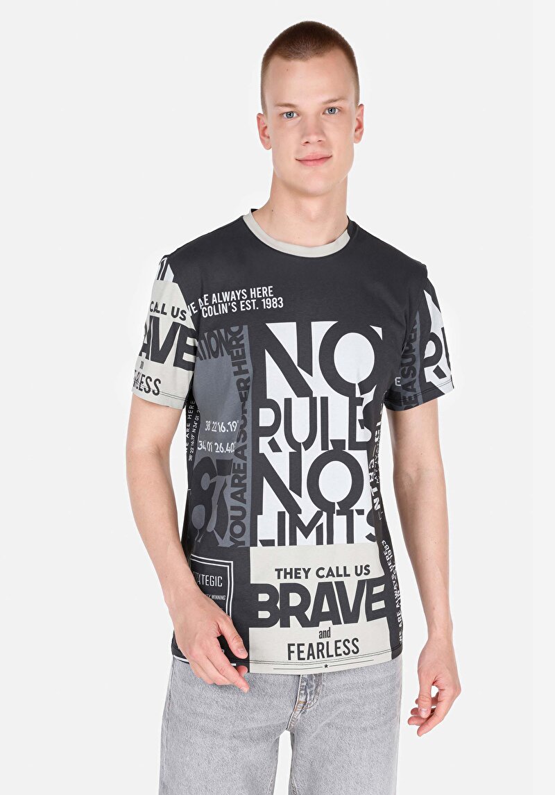 Зображення Футболка З Коротким Рукавом Чоловіча Сіра  Cl1071721