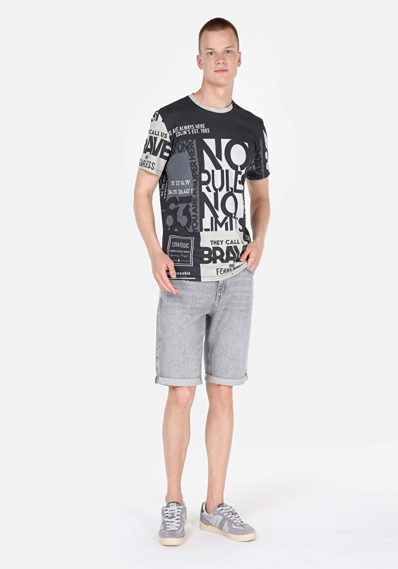 Показати інформацію про Футболка З Коротким Рукавом Чоловіча Сіра  Cl1071721