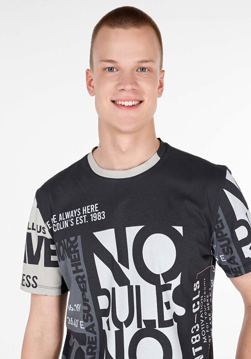 Показати інформацію про Футболка З Коротким Рукавом Чоловіча Сіра  Cl1071721