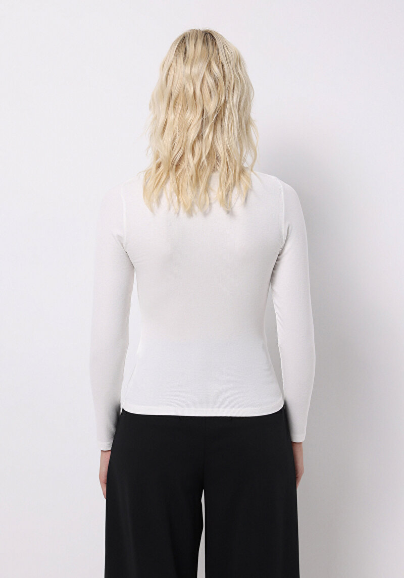 Показати інформацію про Футболка З Довгим Рукавом Жіноча Біла  Cl1070957