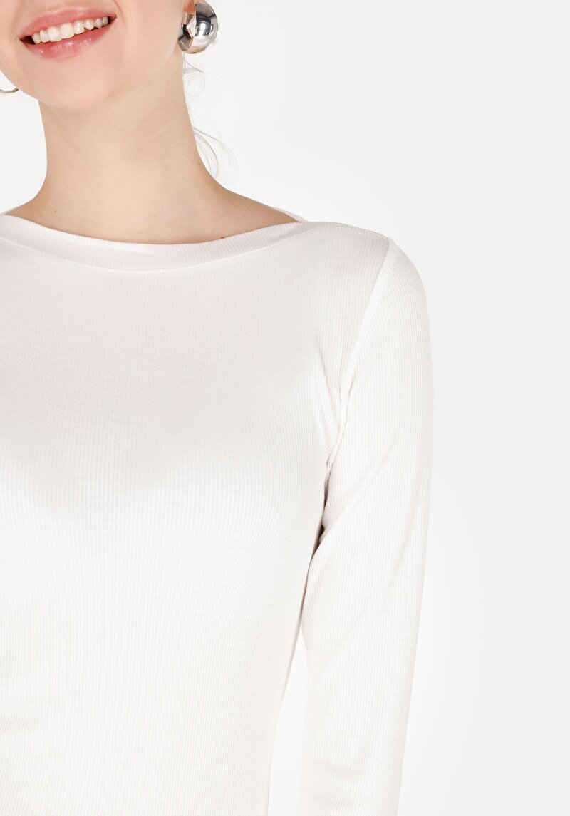 Показати інформацію про Футболка З Довгим Рукавом Жіноча Біла  Cl1070957